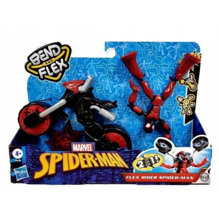 SPIDERMAN Bend and Flex Motocykl 2w1 Figurka 15 cm